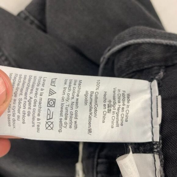 Madewell Womens Black Denim Midi Skirt Size 24 - Picture 4 of 9